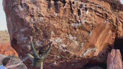 Monkey Bar Traverse v7, Red Rock - Beta Video from DWhelps
