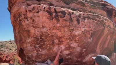 Monkey Bar Traverse v7, Red Rock - Beta Video from kimbo
