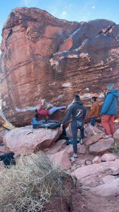 TTTWP v6, Red Rock - Beta Video from kimikoclimbs
