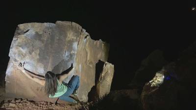 Square Arete v6, Red Rock - Beta Video from Qiaodada