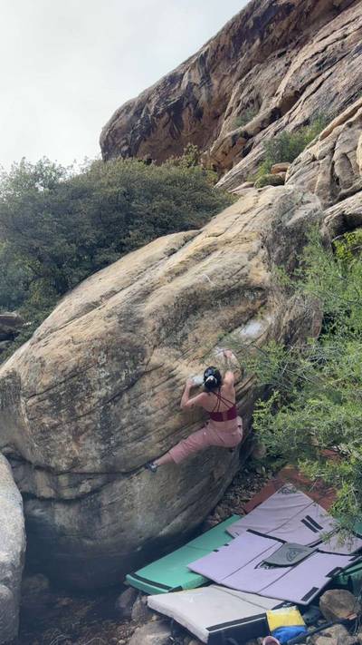 Wobble v5, Red Rock - Beta Video from kimikoclimbs