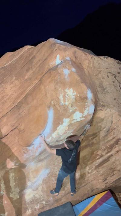 Mr. Smiley v6, Red Rock - Beta Video from routesetter