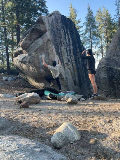 When Worlds Collide v5, Lake Tahoe - Beta Video from The_Climbing_Fish