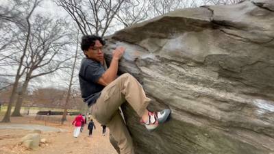 The Polish Traverse v5, New York City - Beta Video from loc.climbs