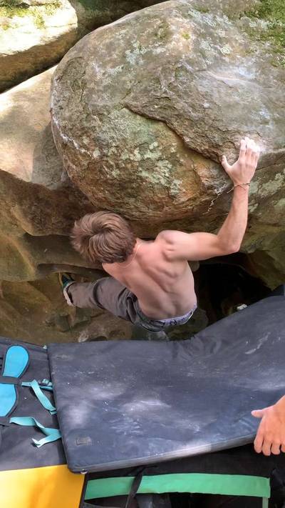 Kauk Traverse v6, Castle Rock State Park - Beta Video from BenjiFalling