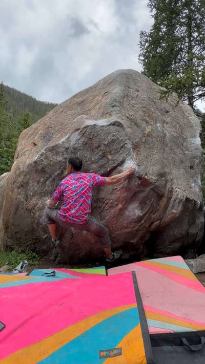 Pinch Lunge v5, Guanella Pass - Beta Video from RockaTanaka
