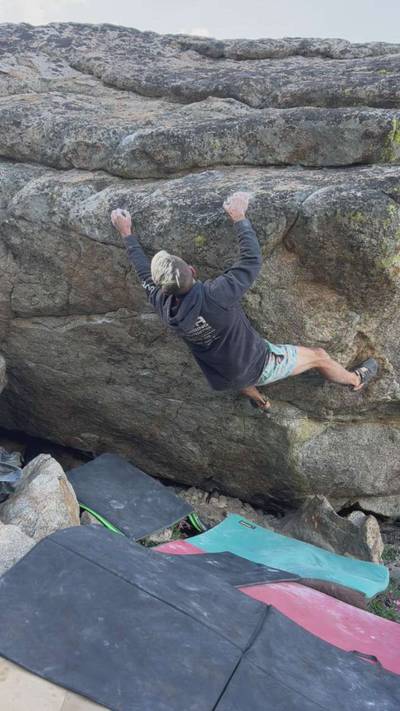 Stark Raving Mad v10, Lake Tahoe - Beta Video from routesetter