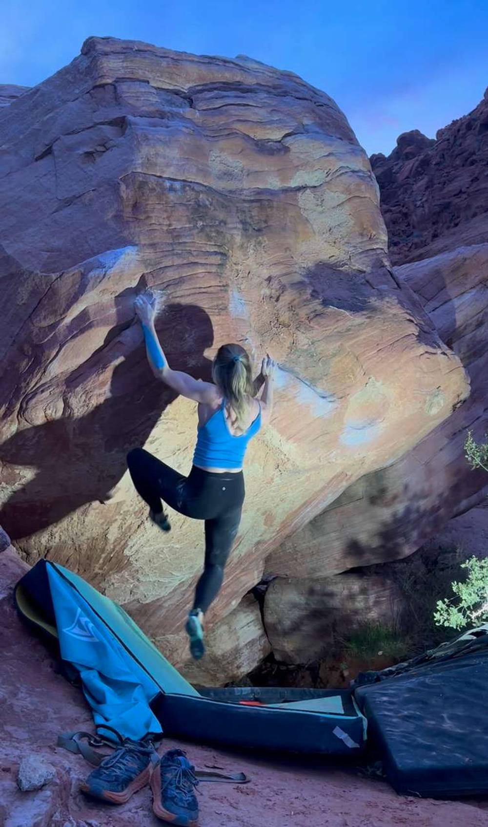 Lime in the Sand v7, Red Rock - Beta Video from Ivana_climb