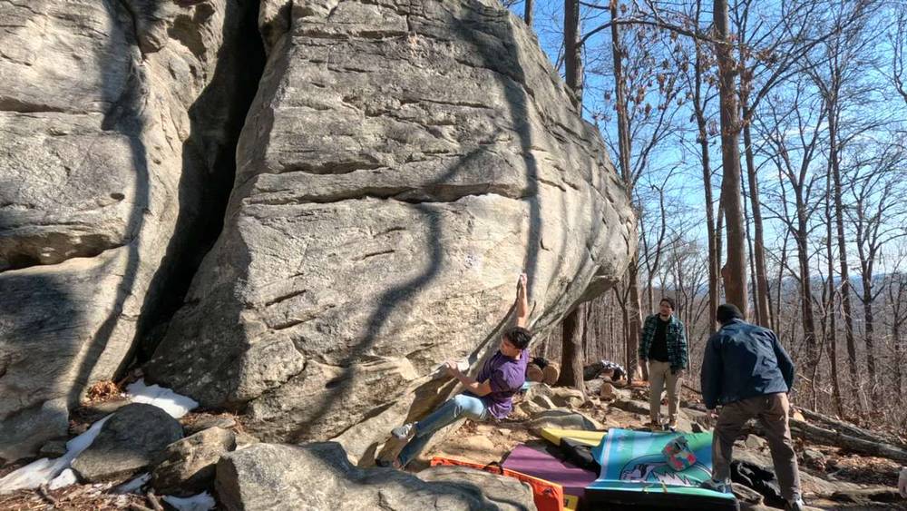 Lost And Found v4, Rumbling Bald - Beta Video from ian.climbs