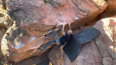 Curmudgeon v7, Flagstaff Mountain, CO - Beta Video from thatclimbwasass
