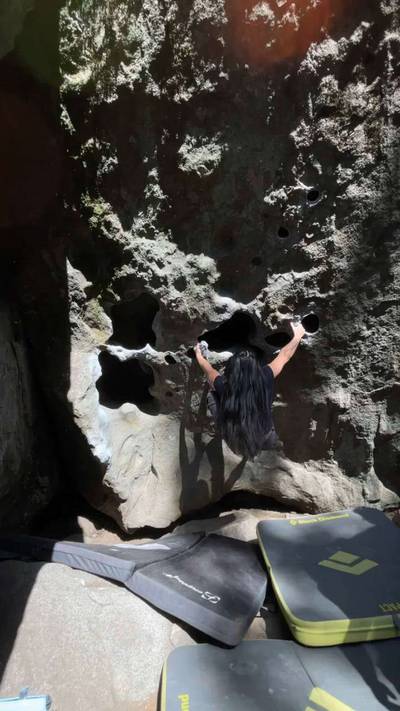 The Hueco Route v1, Leavenworth - Beta Video from kaylakakes.8
