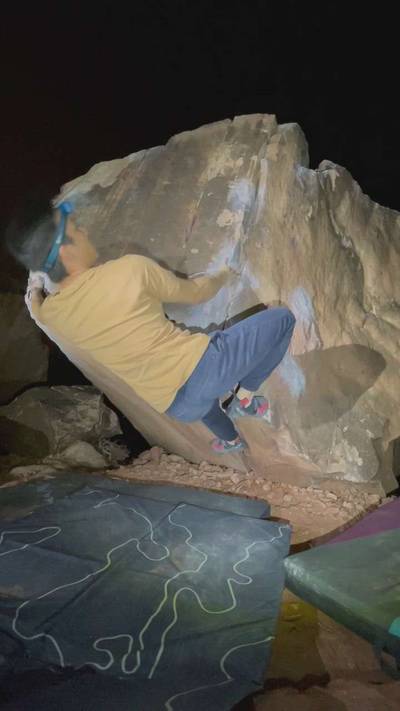 Square Arete v6, Red Rock - Beta Video from sam.meow