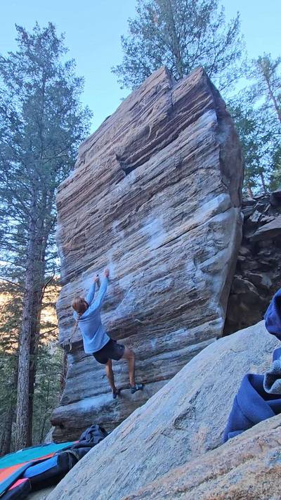 Thunder Rolls Sit v8, Clear Creek Canyon - Beta Video from thedropknee