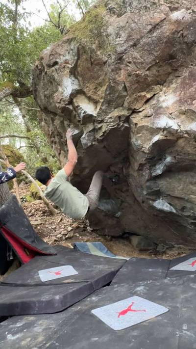 Pee Wee's Little Adventure v7, Mt. Tamalpais - Beta Video from austinclimbsweird