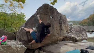 Leaving Las Fayetteville v5, New River Gorge - Beta Video from Dr.PebbleWesslin