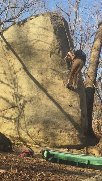 Yellow Wall Arete v4, Boat Rock - Beta Video from th3n3wtr3ya113n