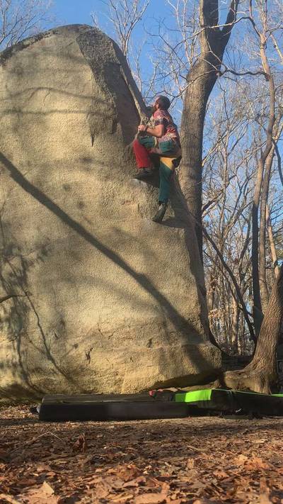 Yellow Wall Arete v4, Boat Rock - Beta Video from Danny.bell