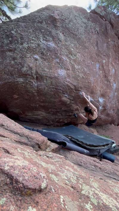 R-L Red Wall Traverse v7, Flagstaff Mountain, CO - Beta Video from Skracer3