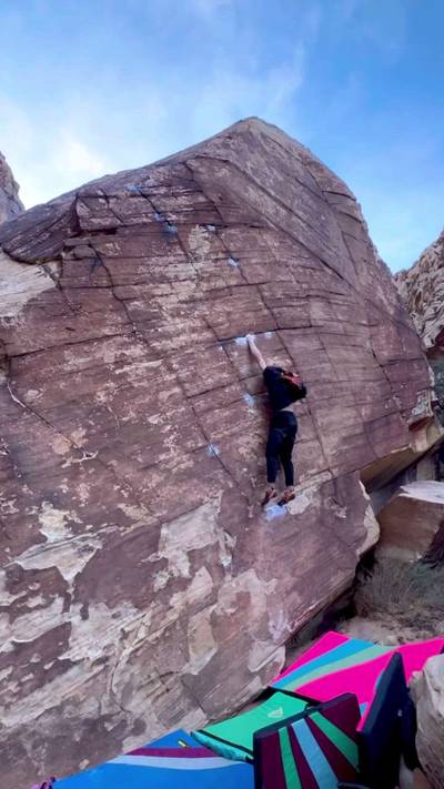 Natasha's Highball v2, Red Rock - Beta Video from mylesclimbs