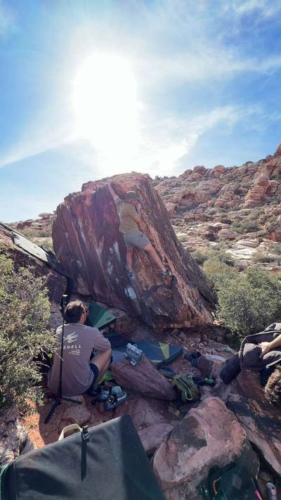 Sundial Arete v0, Red Rock - Beta Video from slapthesloper