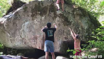 Hail to the Chief v8, Miller River - Beta Video from austinclimbing