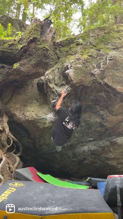 Crumble Mumble v6, Mt. Tamalpais - Beta Video from austinclimbsweird