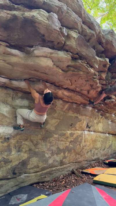 Crimpin' Ain't Easy v3, New River Gorge - Beta Video from MaryChristine