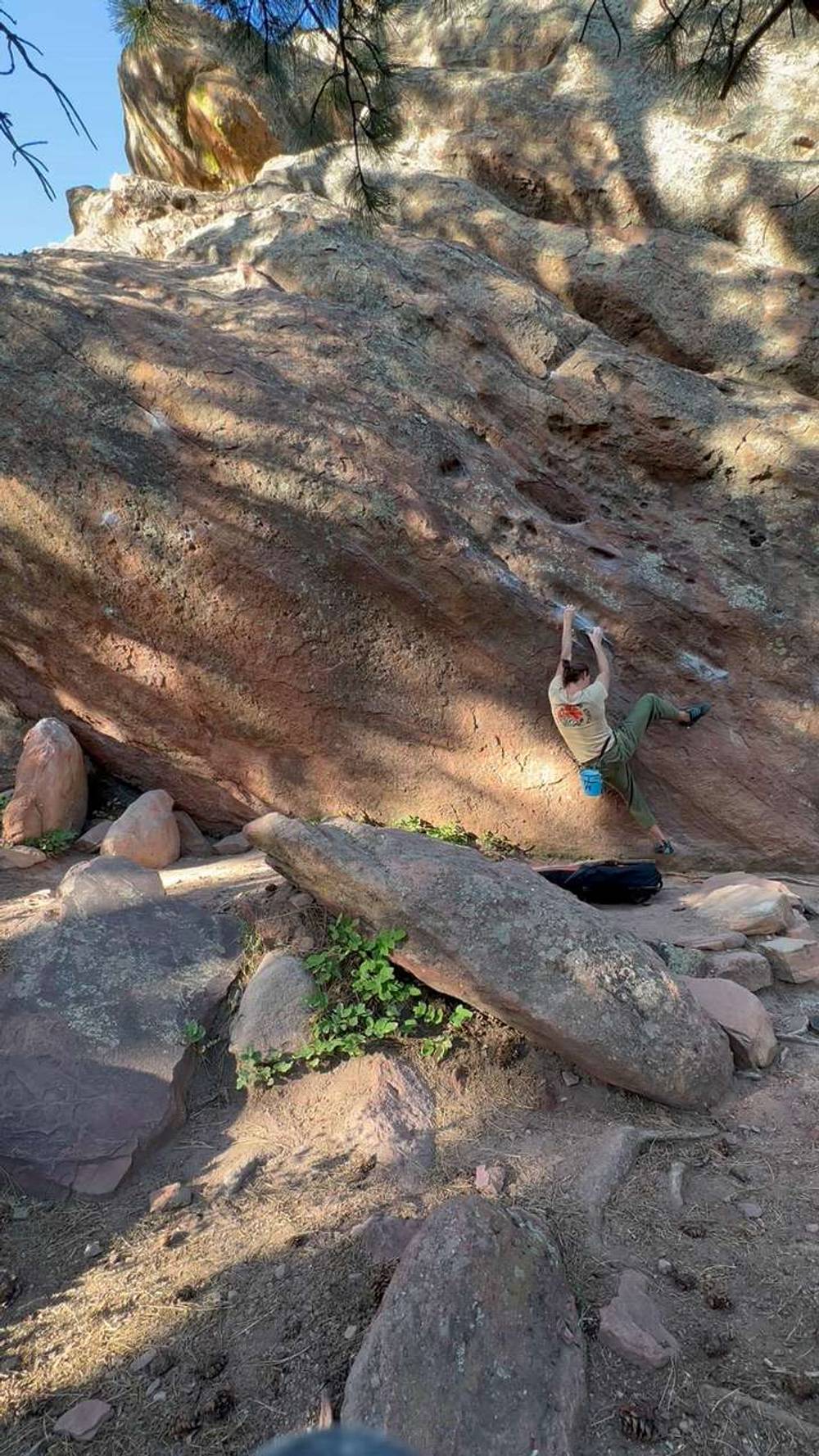 Hand Traverse v4, Flagstaff Mountain, CO - Beta Video from Chris_Ol