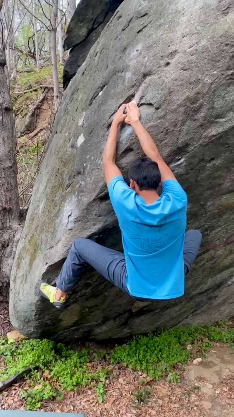 Fat Man Arete Left v5, Patapsco Valley State Park - Beta Video from Mviteri