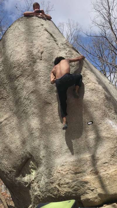 Yellow Wall Arete v4, Boat Rock - Beta Video from Cadmiel