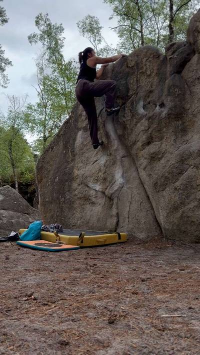 No mojo v5, Fontainebleau - Beta Video from shanslowclimbs