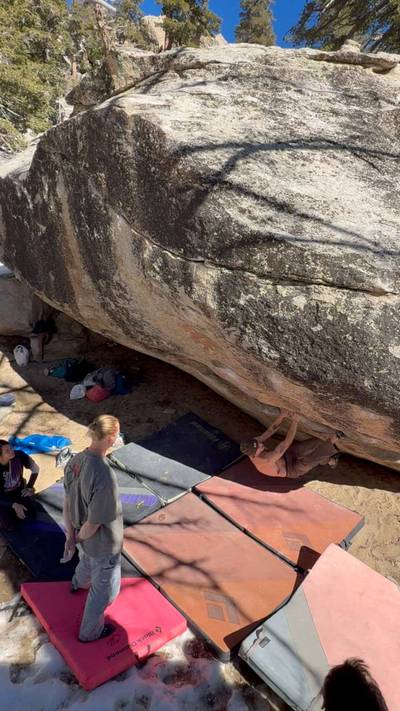 Left Hand of Darkness v9, Tramway - Beta Video from webbclimbs