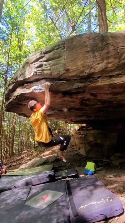 Jumping the Gun v7, New River Gorge - Beta Video from Pebble___Wrestler