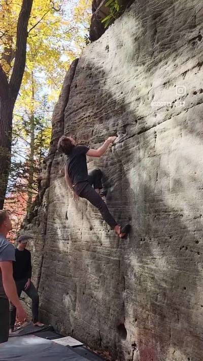 Mountaineer's Route Direct v4, Coopers Rock - Beta Video from scottctaylor12