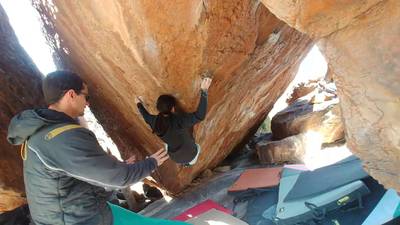 Crimping Christ on the Cross v10, Hueco Tanks - Beta Video from micro_beta