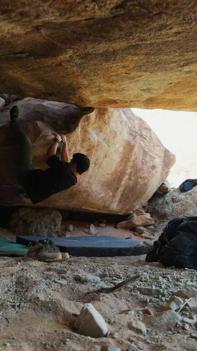 Campus Problem v5, Red Rock - Beta Video from rickyslclimbs