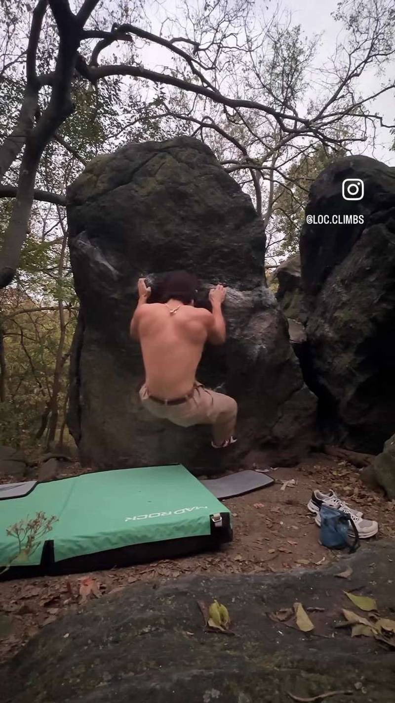 This is BS Low v4, New York City - Beta Video from loc.climbs