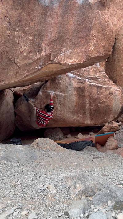 Campus Problem v5, Red Rock - Beta Video from shanslowclimbs