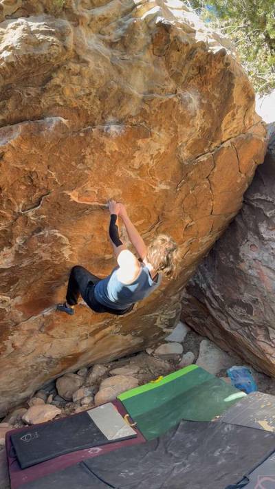 Name Plate v5, Red Rock - Beta Video from mkayclimbs