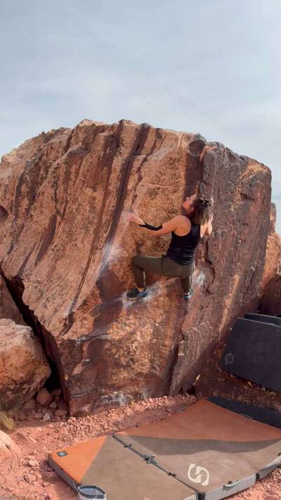 Van Betten Arete v4, Red Rock - Beta Video from mkayclimbs
