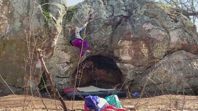 Fire Bowl v2, Hospital Boulders - Beta Video from sarahrara