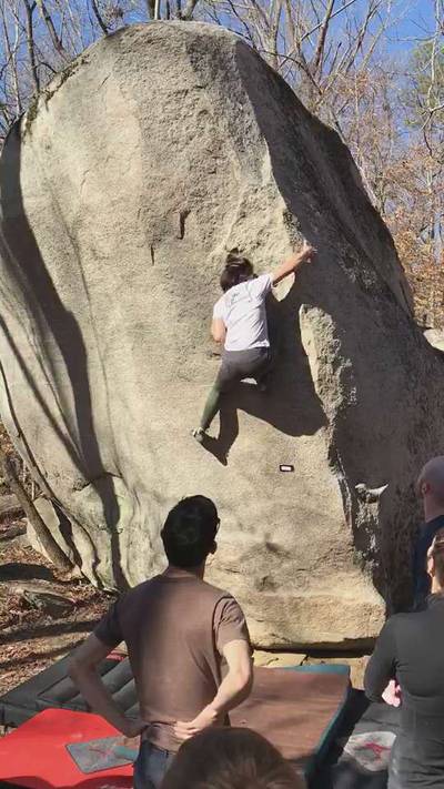 Yellow Wall Arete v4, Boat Rock - Beta Video from joyannna