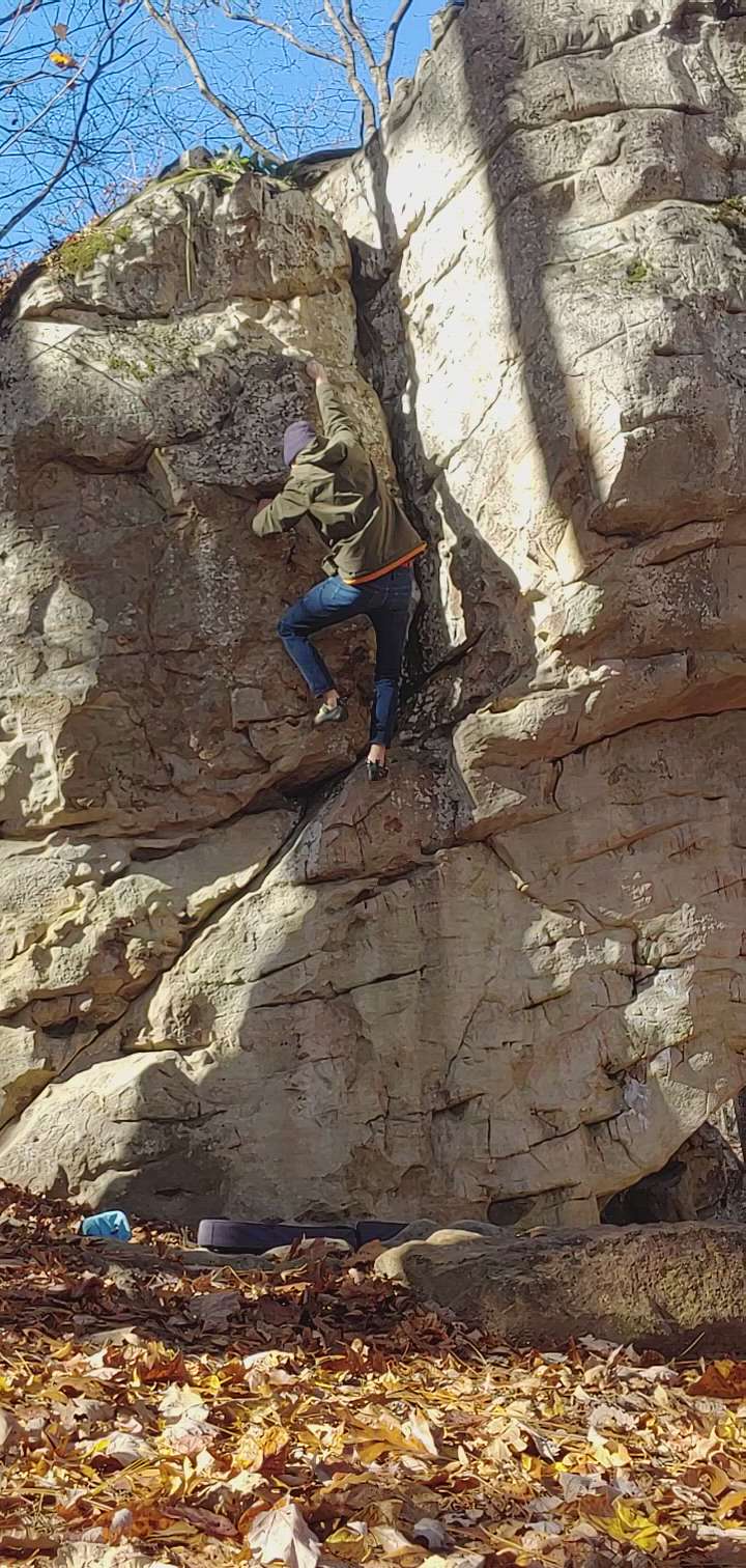 Poison ivy v0 - Moss Rock Preserve Bouldering - Watch Beta Videos
