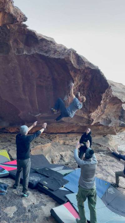 The Fin v4, Hueco Tanks - Beta Video from awclimbe86