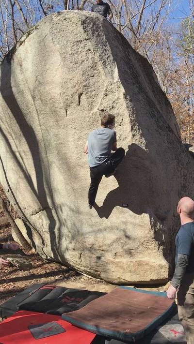 Yellow Wall Arete v4, Boat Rock - Beta Video from the_bomb_dot_com