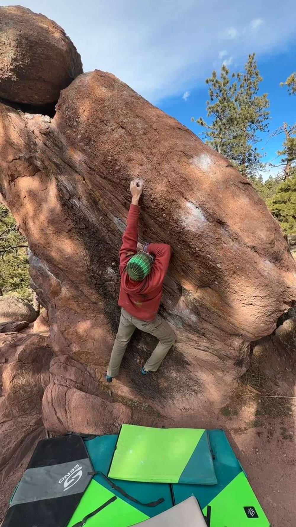 Poling Pebble v5, Flagstaff Mountain, CO - Beta Video from BertMacklin_FBI