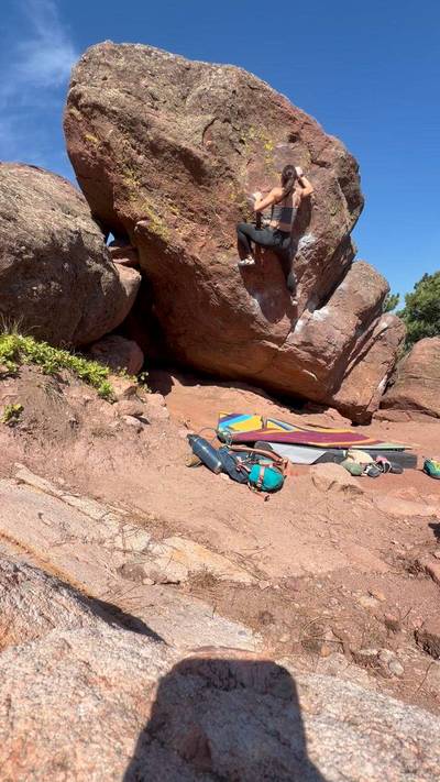 First Overhang v6, Flagstaff Mountain, CO - Beta Video from EatSprayLove