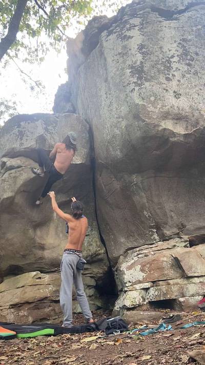 Mystified v4, Hospital Boulders - Beta Video from hang_gang_explorations