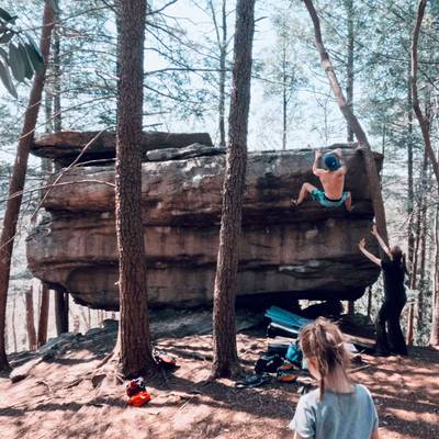 The Ronski Feint v7, New River Gorge - Beta Video from ryanclimbspa