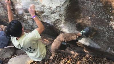 Cain and Ankle v8, Holy Boulders - Beta Video from dan_fu_climbs